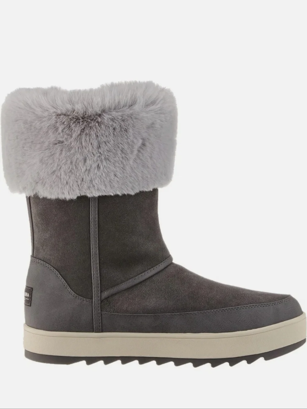 Koolaburra by UGG Women's Tynlee Suede & Faux Fur High Boots Gray Size 10